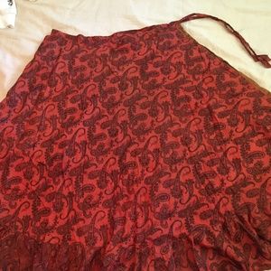Jedzebel boho silk wrap-around skirt